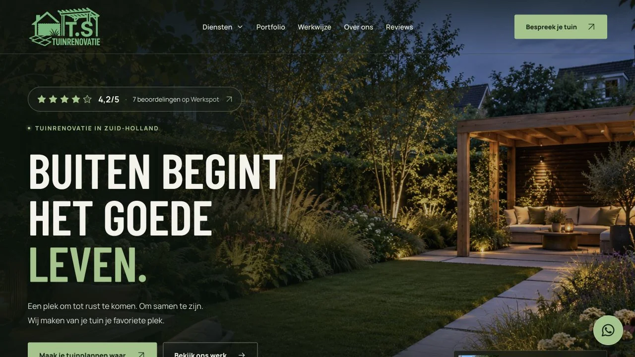 Website Tuinrenovatie TS